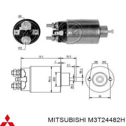 M3T24482H Mitsubishi motor de arranque