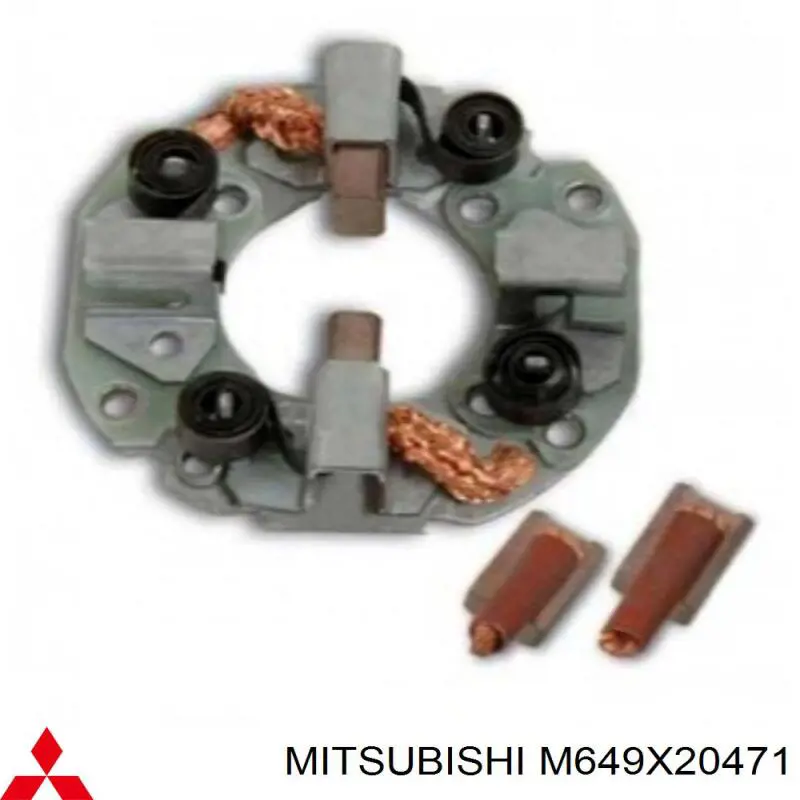 M649X20471 Mitsubishi soporte, escobillas de carbón, motor de arranque