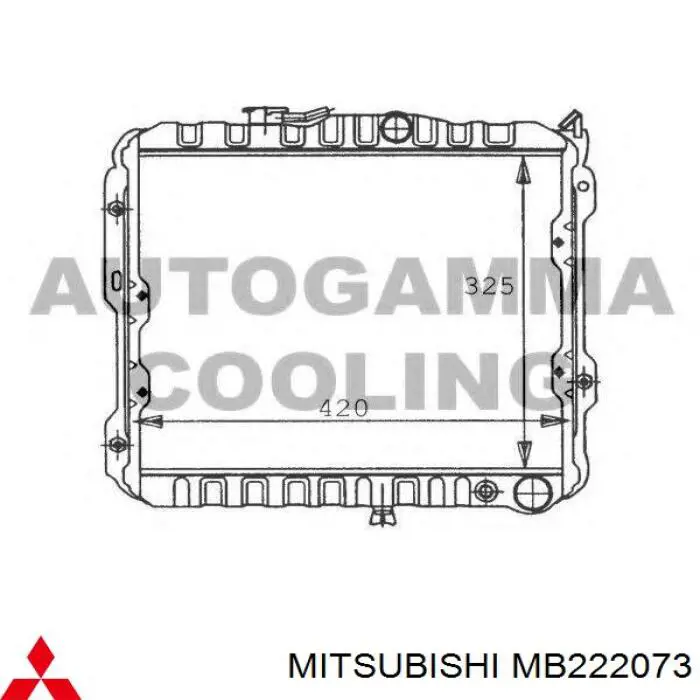  Radiador refrigeración del motor para Mitsubishi Lancer 3 