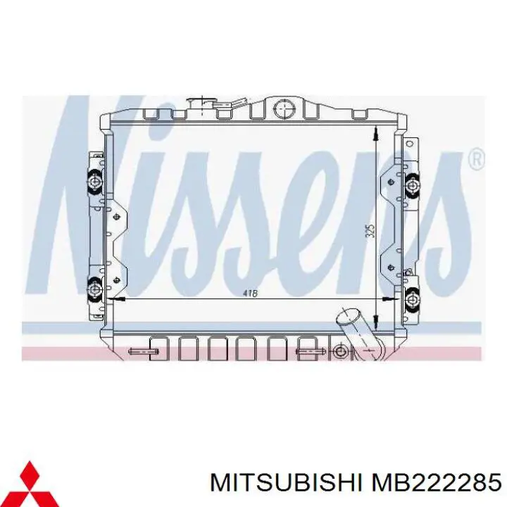 MB222285 Mitsubishi radiador refrigeración del motor