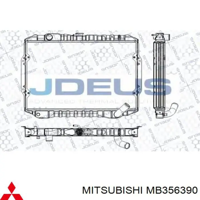 MB356390 Mitsubishi radiador refrigeración del motor