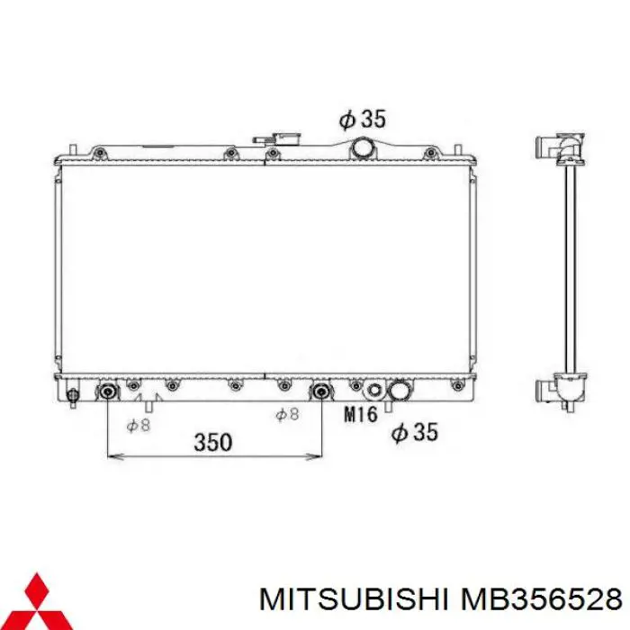  Radiador refrigeración del motor para Mitsubishi Galant 6 