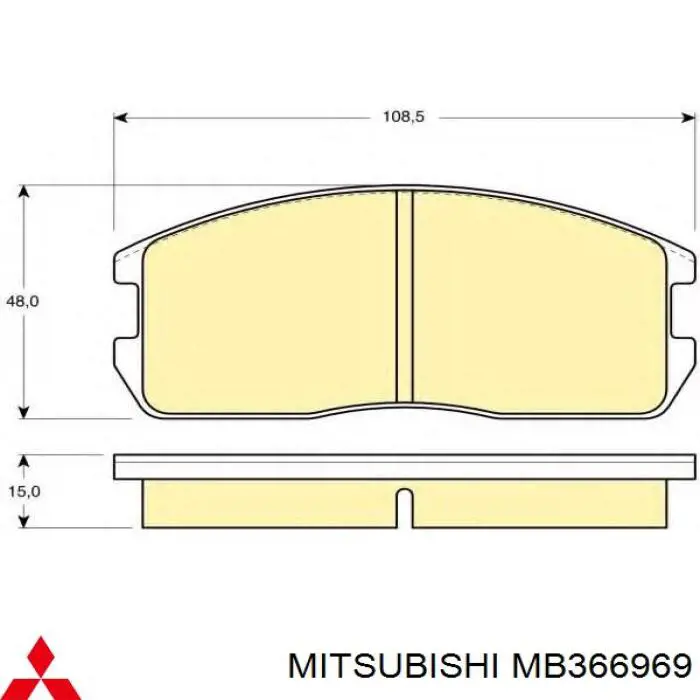 MB366969 Mitsubishi pastillas de freno delanteras