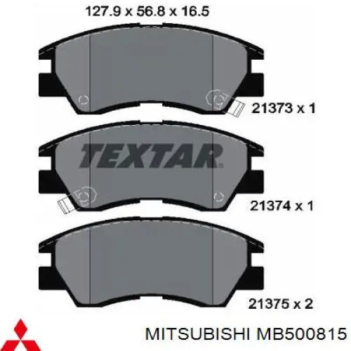 MB500815 Mitsubishi pastillas de freno delanteras