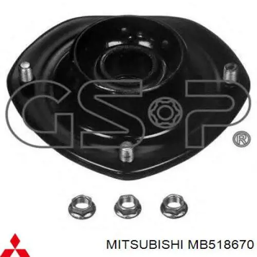 MB518670 Mitsubishi soporte amortiguador delantero