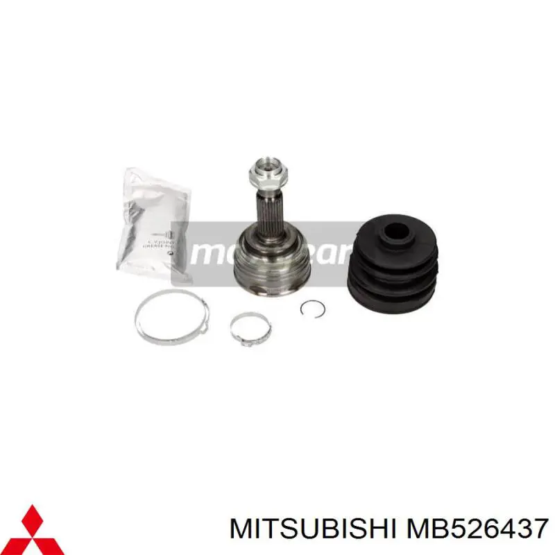 MB526437 Mitsubishi árbol de transmisión delantero izquierdo