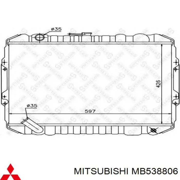 MB538806 Mitsubishi radiador refrigeración del motor