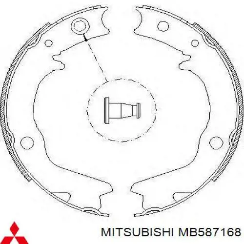 MB587168 Mitsubishi zapatas de frenos de tambor traseras