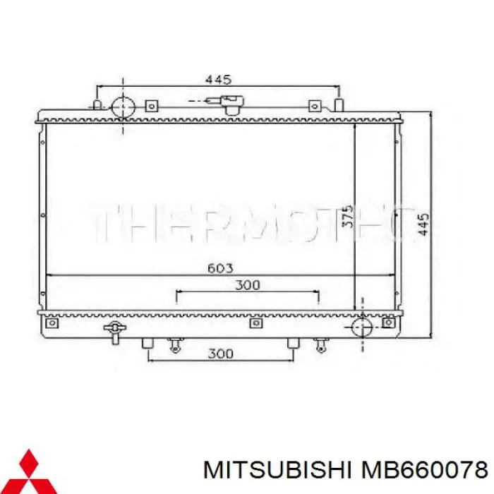 MB660078 Mitsubishi radiador refrigeración del motor