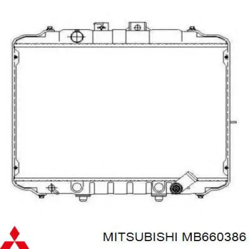 MB660386 Mitsubishi radiador refrigeración del motor