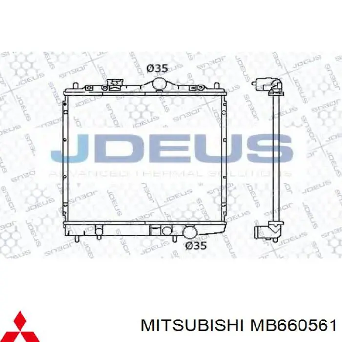 MB660561 Mitsubishi radiador refrigeración del motor