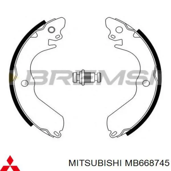 MB668745 Mitsubishi zapatas de frenos de tambor traseras