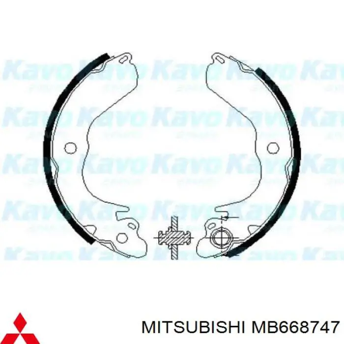 MB668747 Mitsubishi zapatas de frenos de tambor traseras