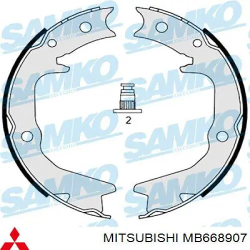 MB668907 Mitsubishi zapatas de frenos de tambor traseras