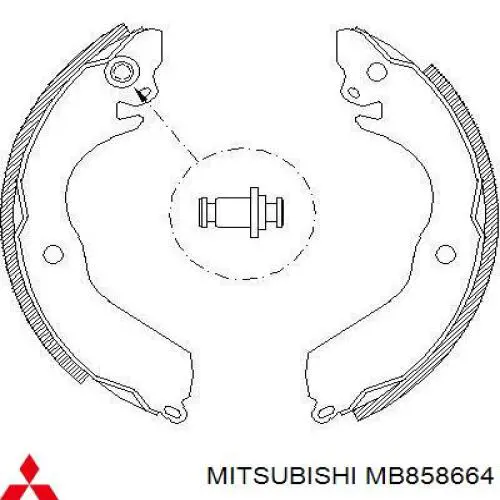 MB858664 Mitsubishi zapatas de frenos de tambor traseras