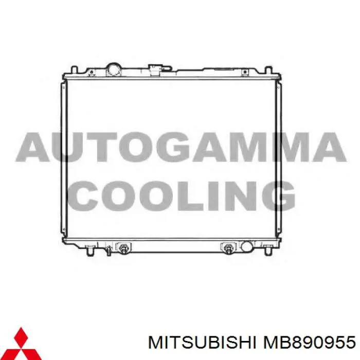 MB890955 Mitsubishi radiador refrigeración del motor