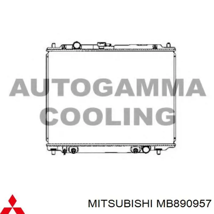 MB890957 Mitsubishi radiador refrigeración del motor