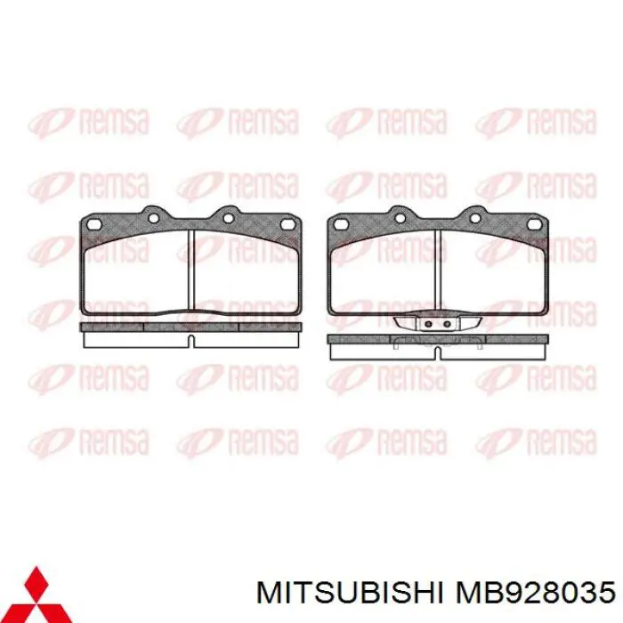 MB928035 Mitsubishi pastillas de freno delanteras