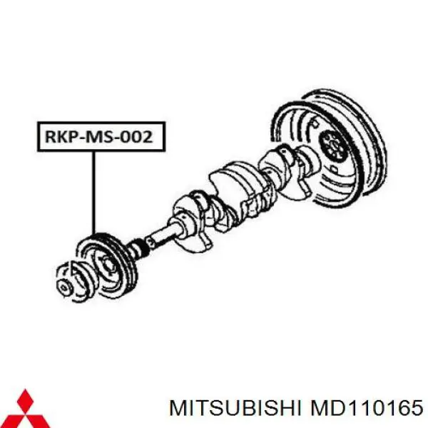 MD110165 Mitsubishi polea, cigüeñal