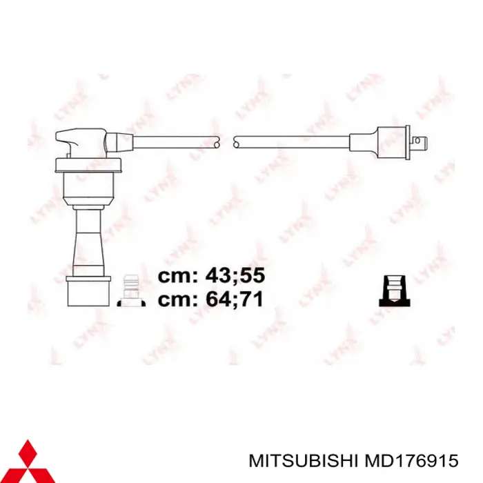 MD176915 Mitsubishi juego de cables de encendido