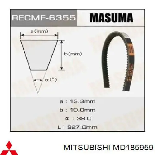 MD185959 Mitsubishi correa trapezoidal