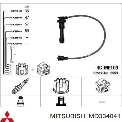 MD334041 Mitsubishi juego de cables de encendido