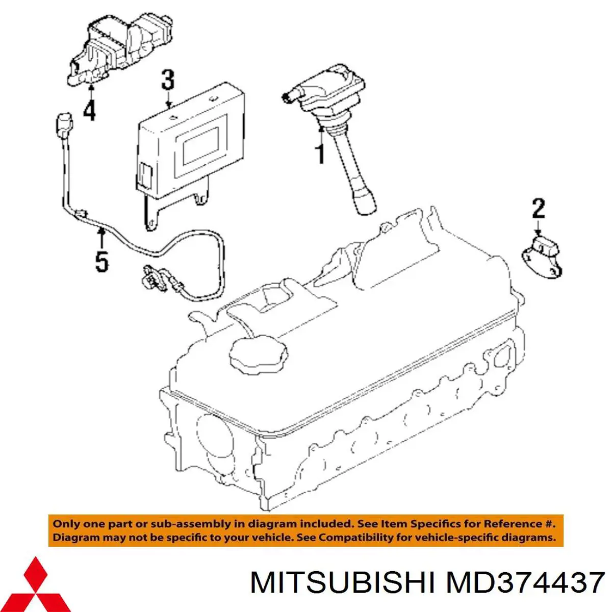 MD374437 Mitsubishi sensor de detonaciones