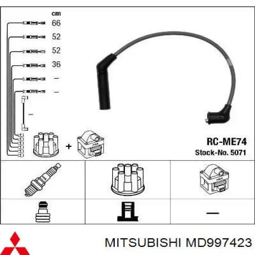 MD997423 Mitsubishi juego de cables de encendido