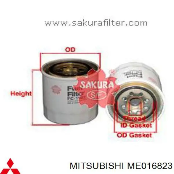 ME016823 Mitsubishi filtro combustible