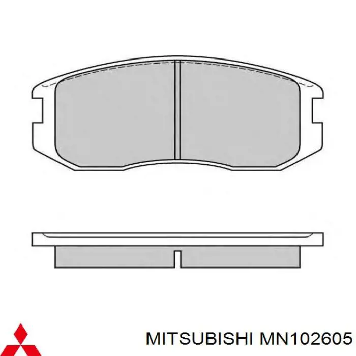 MN102605 Mitsubishi pastillas de freno delanteras