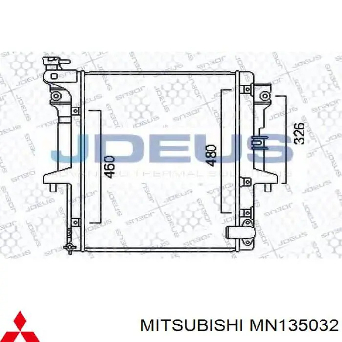 MN135032 Mitsubishi radiador refrigeración del motor