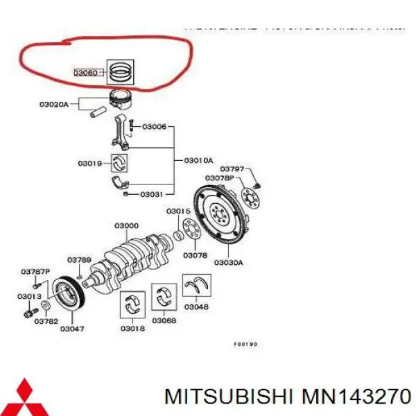  Juego de aros de pistón para 1 cilindro, STD para Mitsubishi Outlander 1 