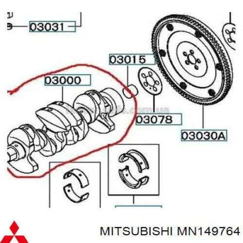  Cigüeñal para Mitsubishi Lancer 9 