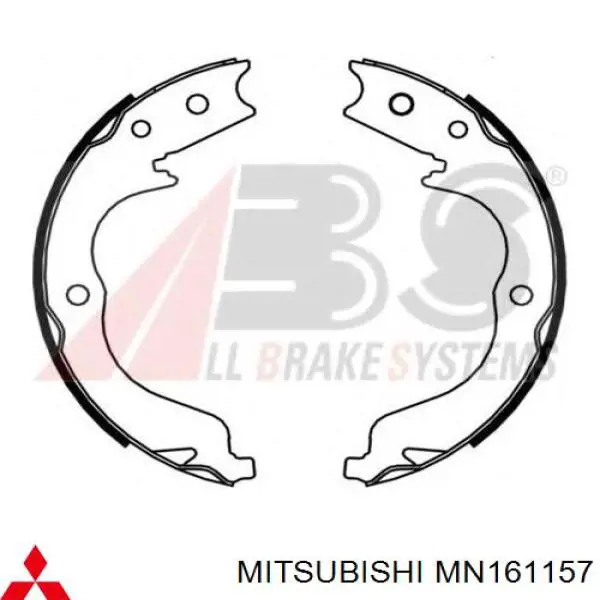 MN161157 Mitsubishi juego de zapatas de frenos, freno de estacionamiento