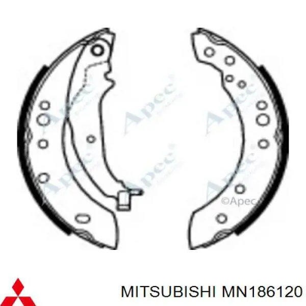 MN186120 Mitsubishi zapatas de frenos de tambor traseras