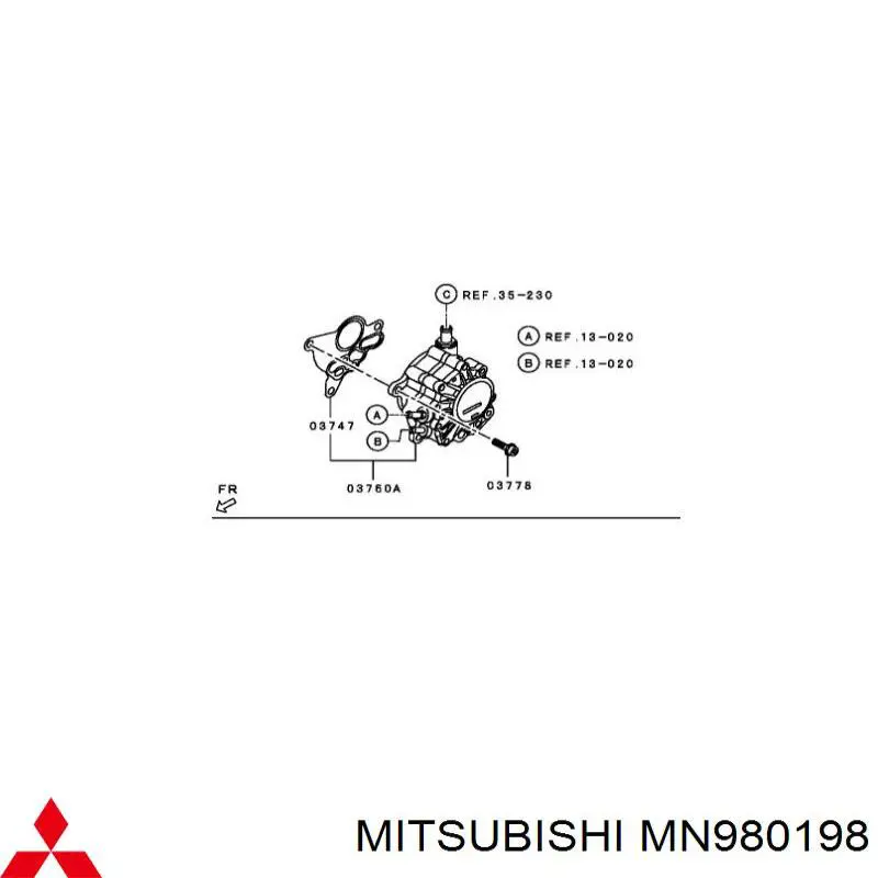  Bomba de vacío para Mitsubishi Grandis NAW