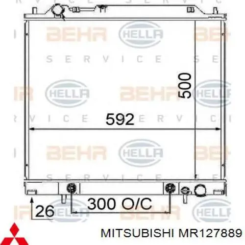 MR127889 Mitsubishi radiador refrigeración del motor