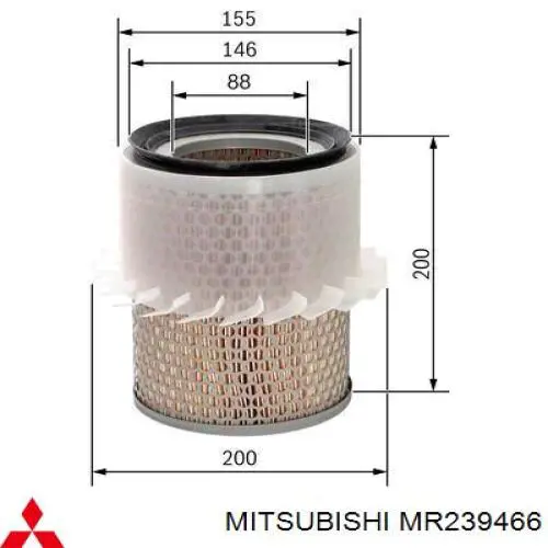 MR239466 Mitsubishi filtro de aire