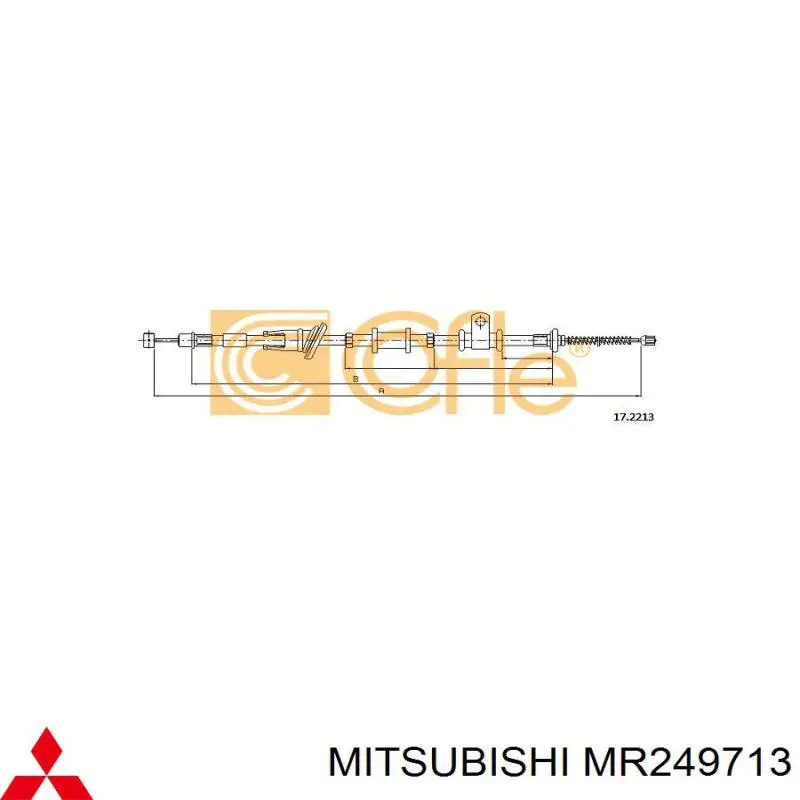 J19617 Nipparts cable de freno de mano trasero izquierdo