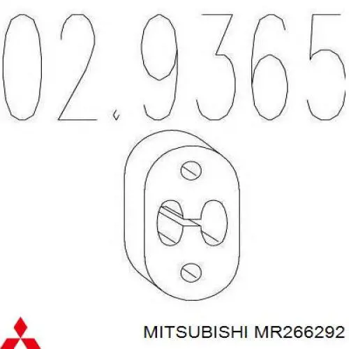 MR266292 Mitsubishi soporte, silenciador