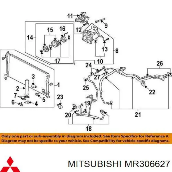 MR306627 Mitsubishi presostato, aire acondicionado