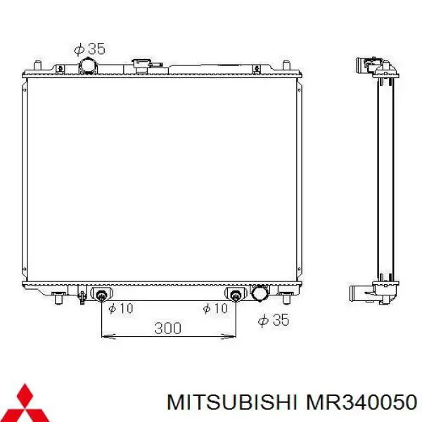 MR340050 Mitsubishi radiador refrigeración del motor