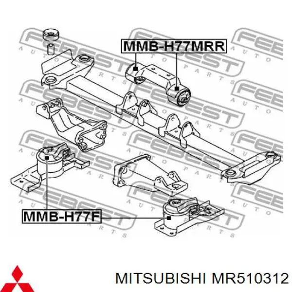 MR510312 Mitsubishi soporte motor izquierdo