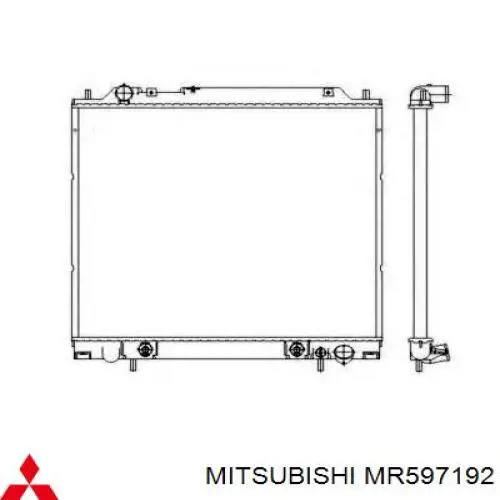 MR597192 Mitsubishi radiador refrigeración del motor