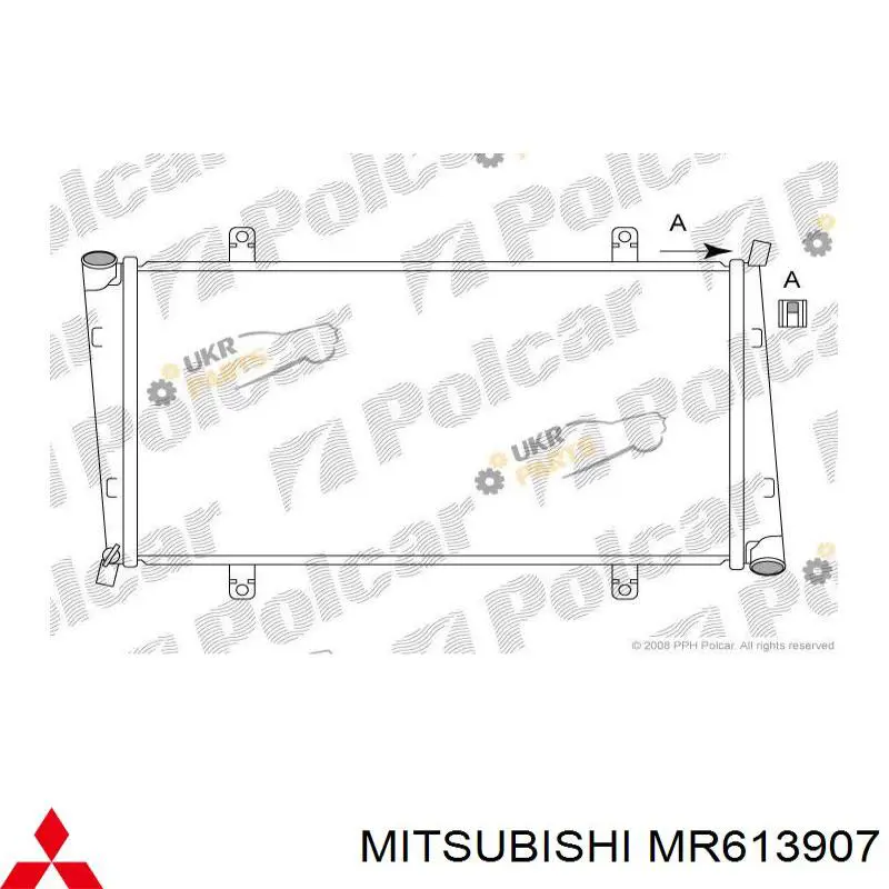 MR613907 Mitsubishi radiador refrigeración del motor