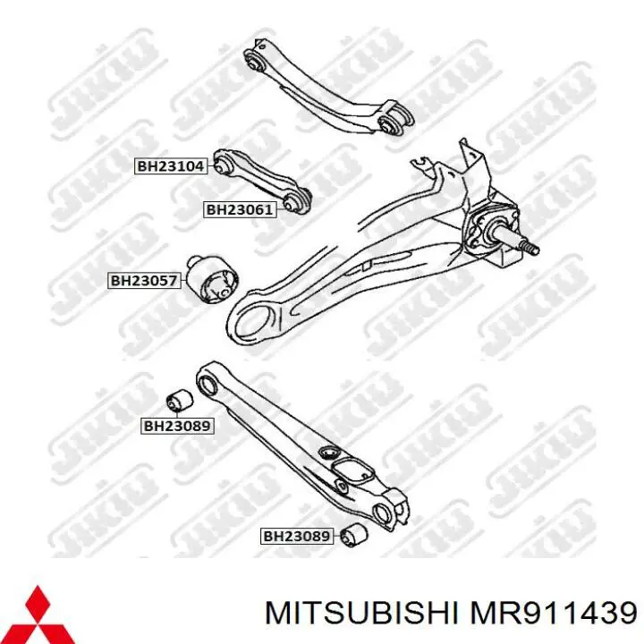 MR911439 Mitsubishi bloque silencioso trasero brazo trasero delantero