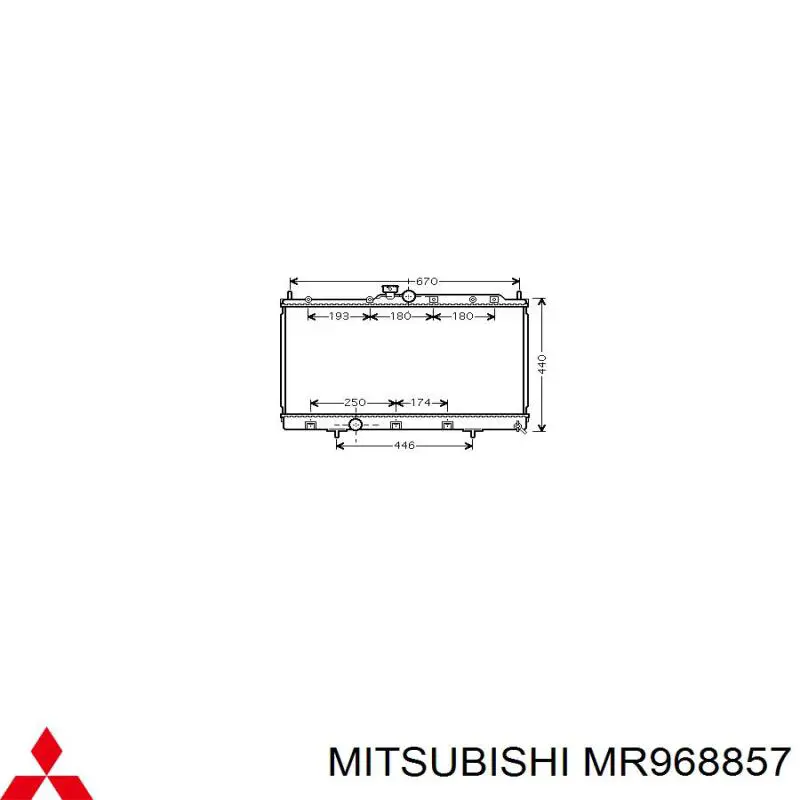 MR968857 Mitsubishi radiador refrigeración del motor