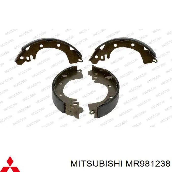 MR981238 Mitsubishi zapatas de frenos de tambor traseras