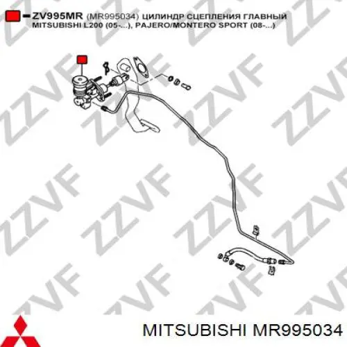 MR995034 Mitsubishi cilindro maestro de embrague