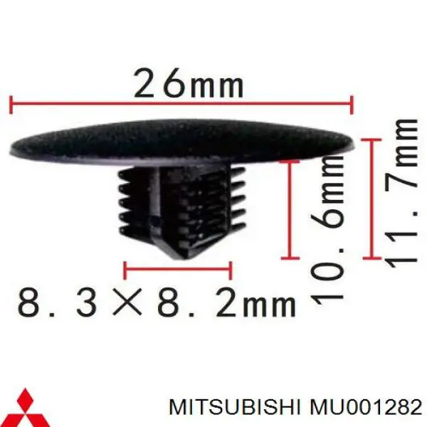  Piston (clip) De Una Campana Calefactora para Mitsubishi ASX GA